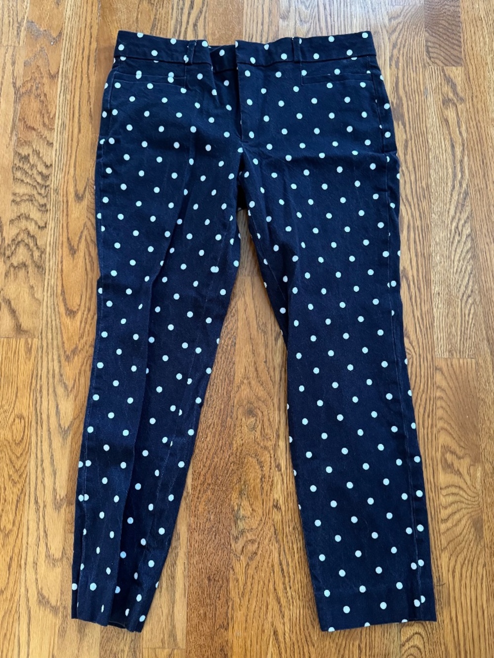 Banana Republic Sloan Polka Dot Slim Ankle Pants - Navy & White - Size 8